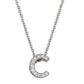 Tiny Treasures Diamond Initial C Necklace
