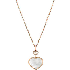 Happy Hearts Rose Gold Mother Of Pearl Pendant