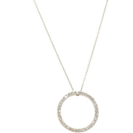 Roberto Coin Tiny Treasures Small Circle Pendant .25ct Necklace