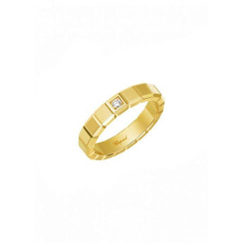 Chopard Mini Ice Cube Single Diamond Yellow Gold Ring