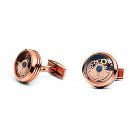  collection カフリンクス TF Est 1968 Polished Stainless Steel Rotor Caged Cufflinks / CRO-SS99C
