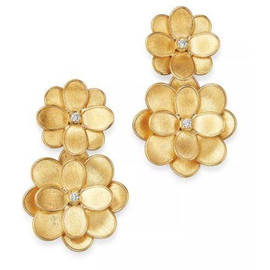 Marco Bicego Petali Double Diamond Flower Earrings
