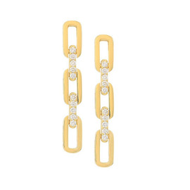 Roberto Coin Navarra Yellow Gold Diamond Drop Earrings Roberto Coin Navarra Yellow Gold Diamond Drop Earrings