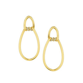 Roberto Coin Cialoma Yellow Gold Oblong Drop Earrings Roberto Coin Cialoma Yellow Gold Oblong Drop Earrings