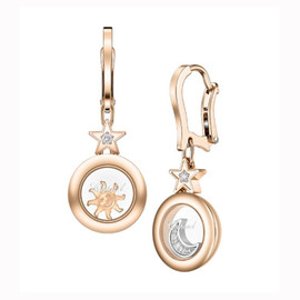 Chopard Rose Gold Sun, Moon and Star Hanging Earrings
