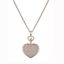 Chopard Happy Hearts Rose Gold Diamond Large Pendant