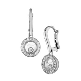 Chopard Round Diamond Hanging Earrings