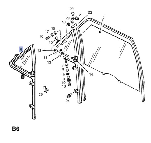 Door Window Ventilator Left fits Isuzu Pickup TF Opel Campo Chevrolet LUV 8970376461 View Front