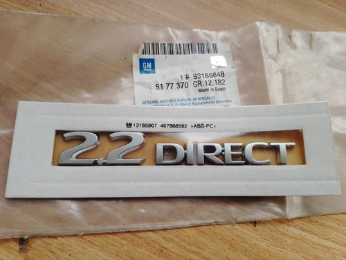 Emblem 2.2 DIRECT fits Opel Vauxhall Astra H Zafira B Vactra C 93185648 Genuine View Front