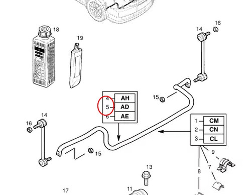 Sway Bar Stabilizer Front fits Opel Vauxhall Vectra C 24.2mm 24421799 Genuine