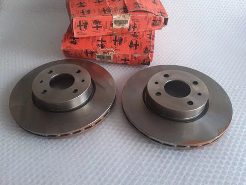 Brake Disc Rotors Set fits Fiat Croma Lancia Thema Alfa Romeo 164 Genuine 60812685 View Front