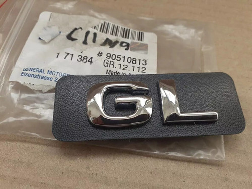 Emblem GL fits Opel Vauxhall Astra F 90510813 Genuine View Front