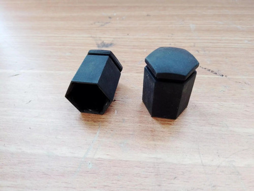 2x Alloy Wheel Nut Covers Black fits Opel Vauxhall 19mm 32mm Genuine 90170643 View Front