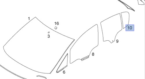 Window Rear Door Right Fixed fits Opel Vauxhall Corsa D Hatch L68 Genuine 13188521 View Front