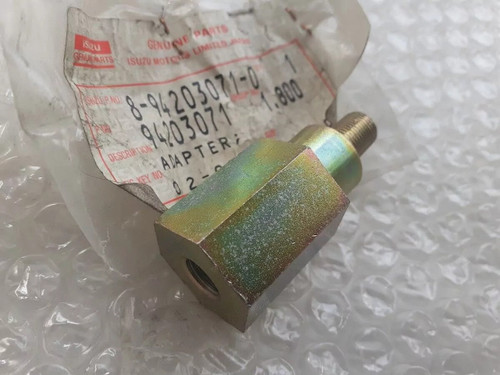 Oil Pressure Adaptor fits Isuzu Pickup Chevrolet LUV 8942030710 Genuine View Front