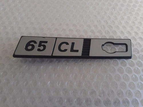 Emblem 65 CL Left Plastic fits Fiat Ritmo Genuine 65CL-Left View Front