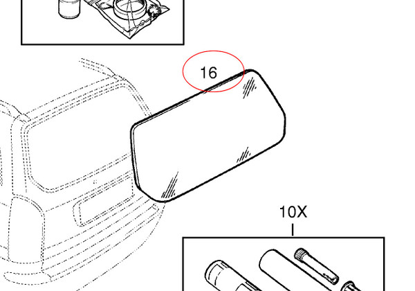 Windshield Rear Tail Gate fits Opel Vauxhall Zafira A 13142711 Genuine View Front