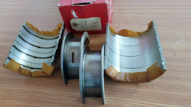 Main Bearings Crankshaft Set fits Fordson Tractor Major 5000 7000 56G D233 +040 M0779G/40 View Front