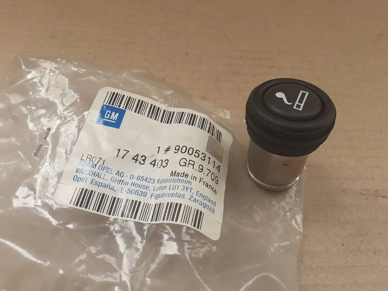 Cigarette Lighter Knob fits Opel Vauxhall 90053114 Genuine View Front