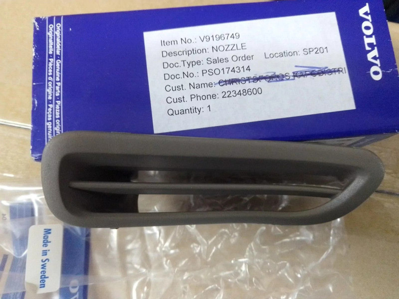 Dashboard Air Duct Right RHD fits Volvo S80 9196749 Genuine V9196749 View Front