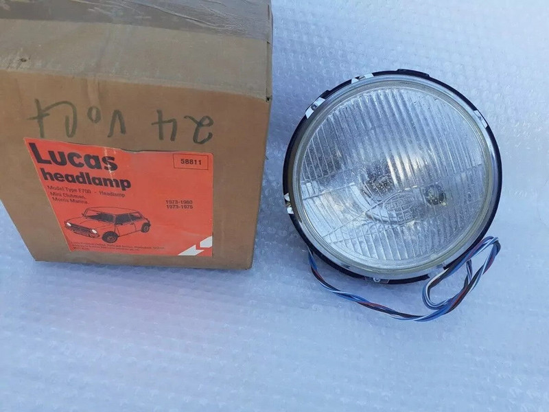 Headlight Lucas F700 fits Mini Clubman 1973-1980 Morris Marina 1973-1975 58811 View Front