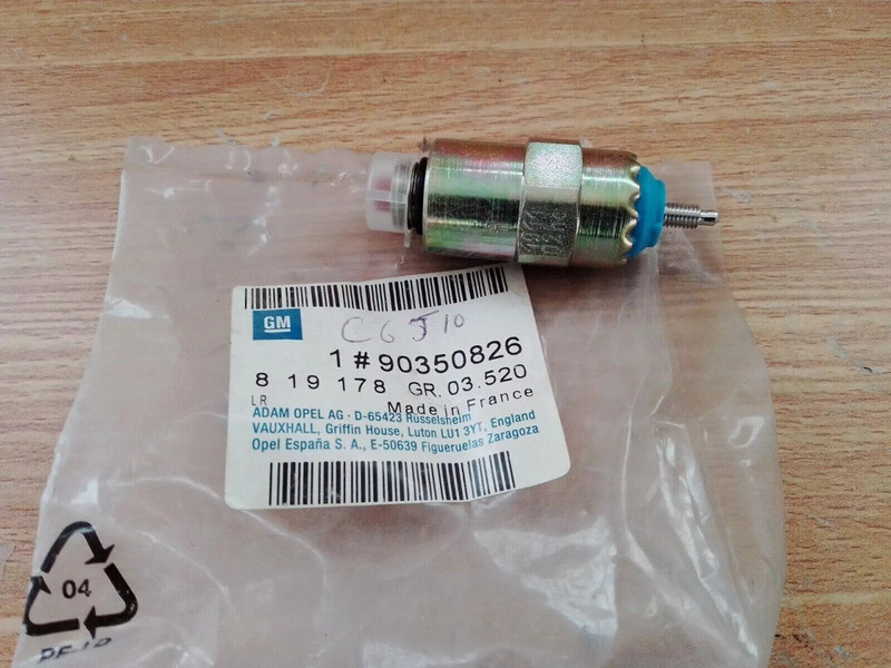 Solenoid Valve Magnet Shift fits Opel Vauxhall Diesel 90350826 Genuine View Front