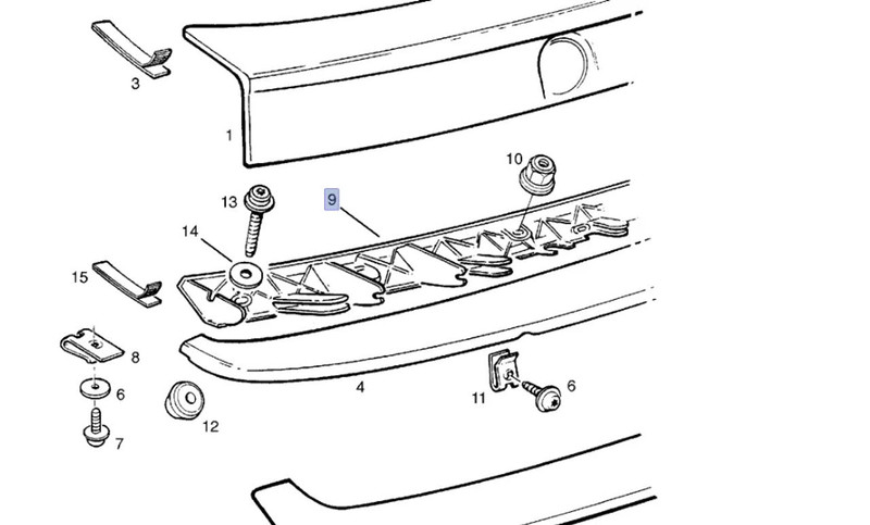 Spolier Bracket fits Opel Vauxhall Astra F 90452411 Genuine View Front