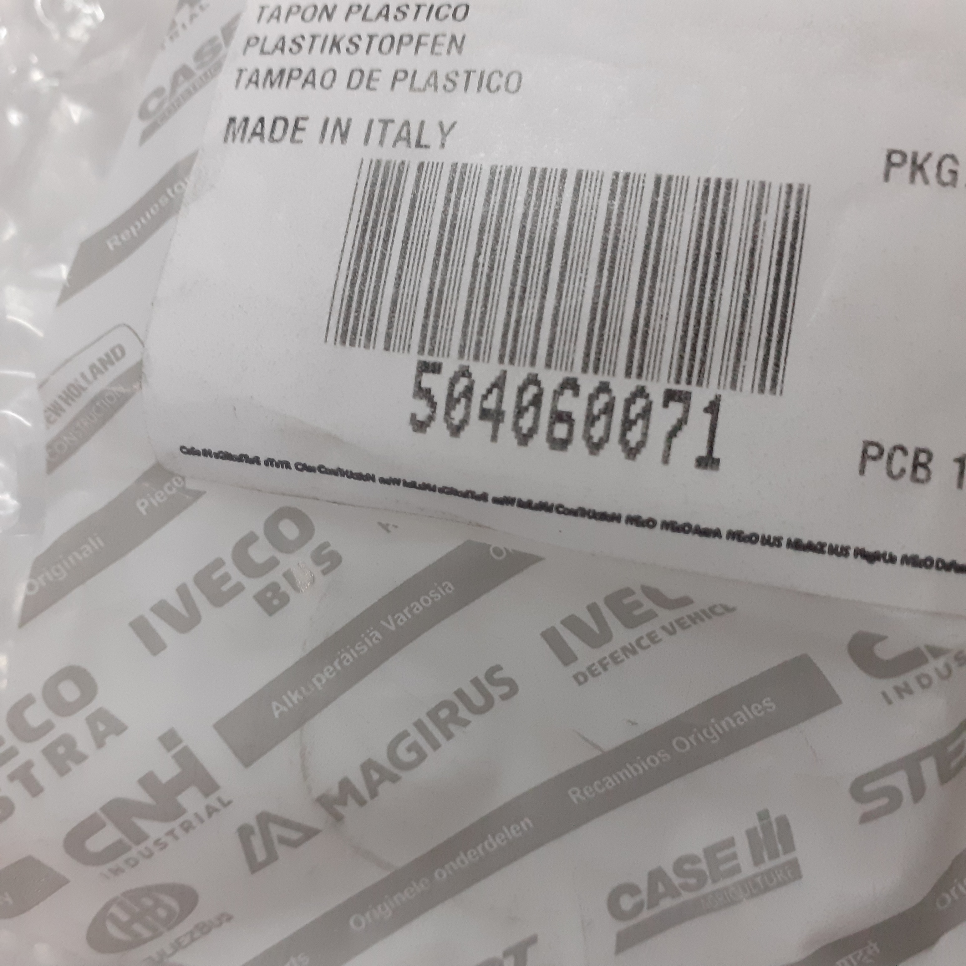 Blanking Plug fits Iveco Daily Renault 504060071 Genuine