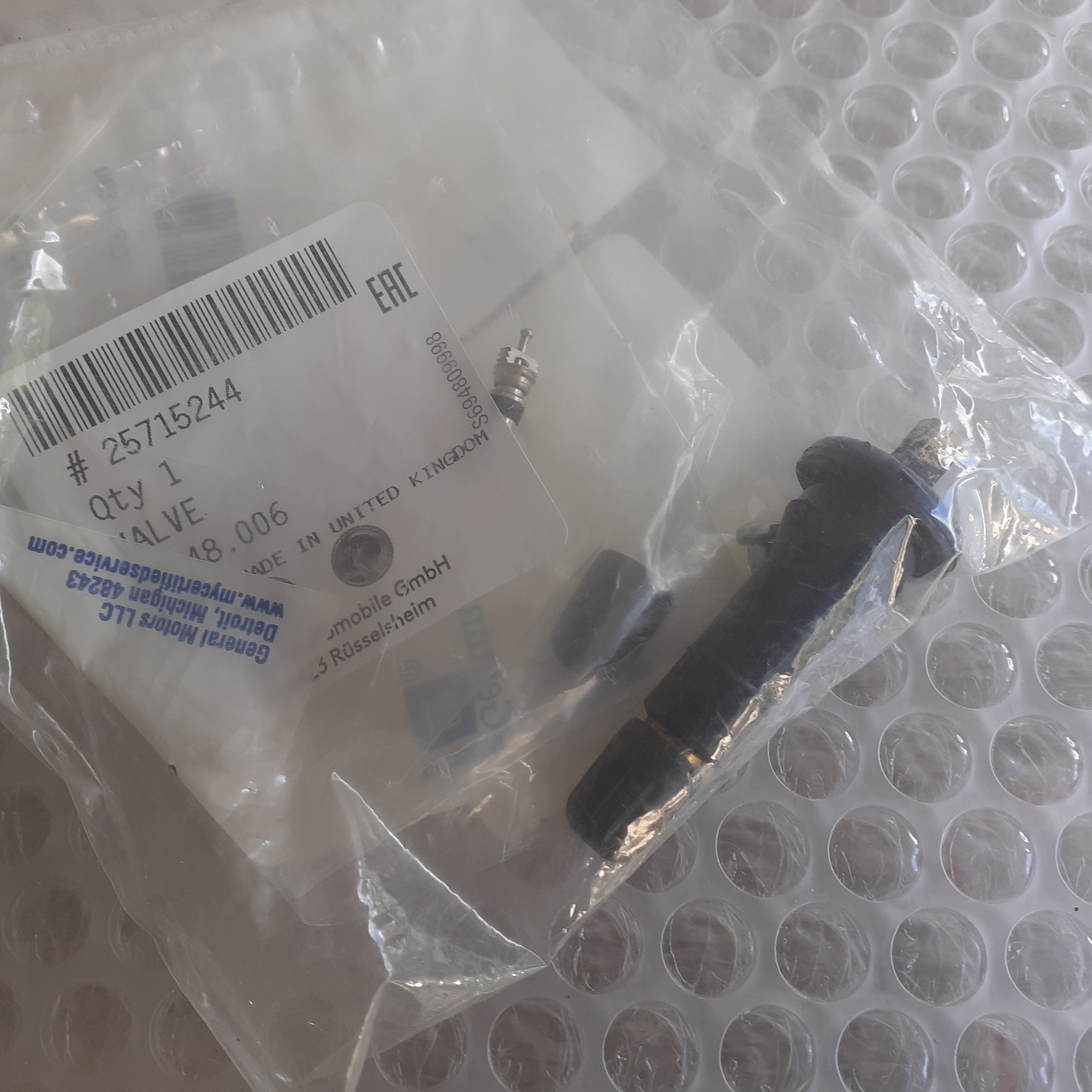 TPMS Valve Stem Repair Kit fits Opel Vauxhall Astra K Insignia B 13507405 Genuine
