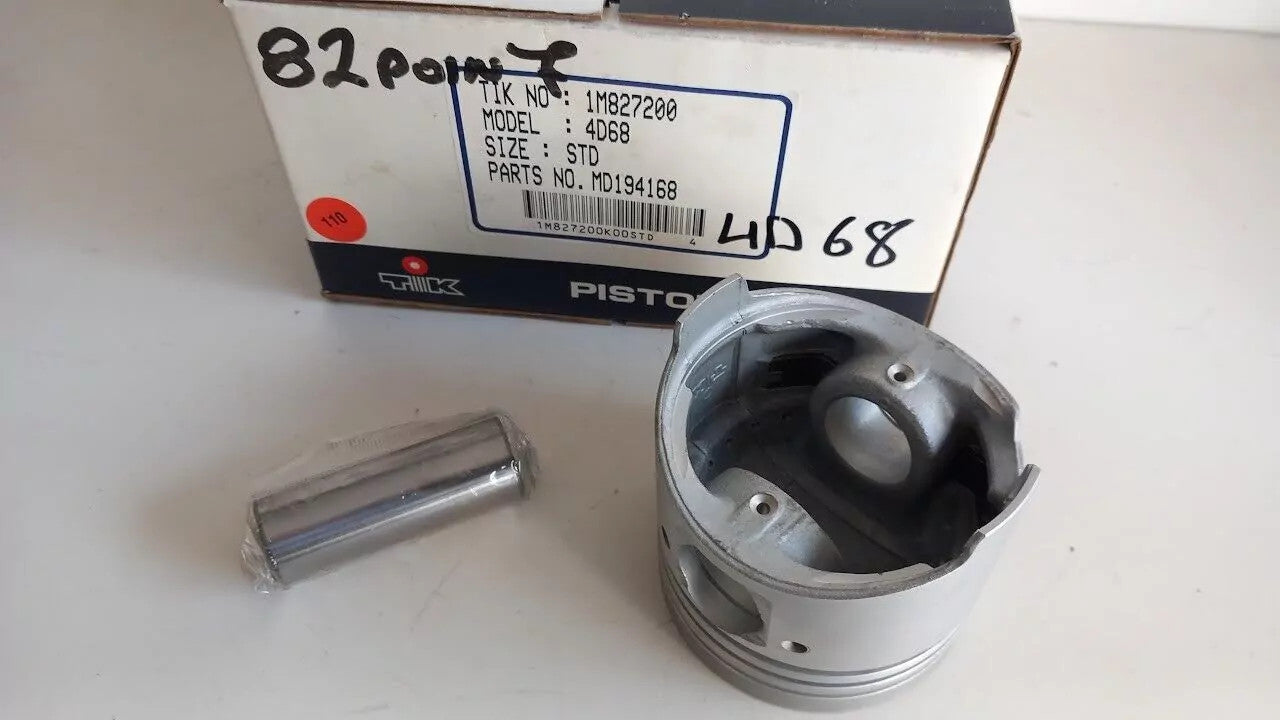 4x Piston fits Mitsubishi 4D68 engine 1998cc 82.7mm Bore STD MD194168 View Rear