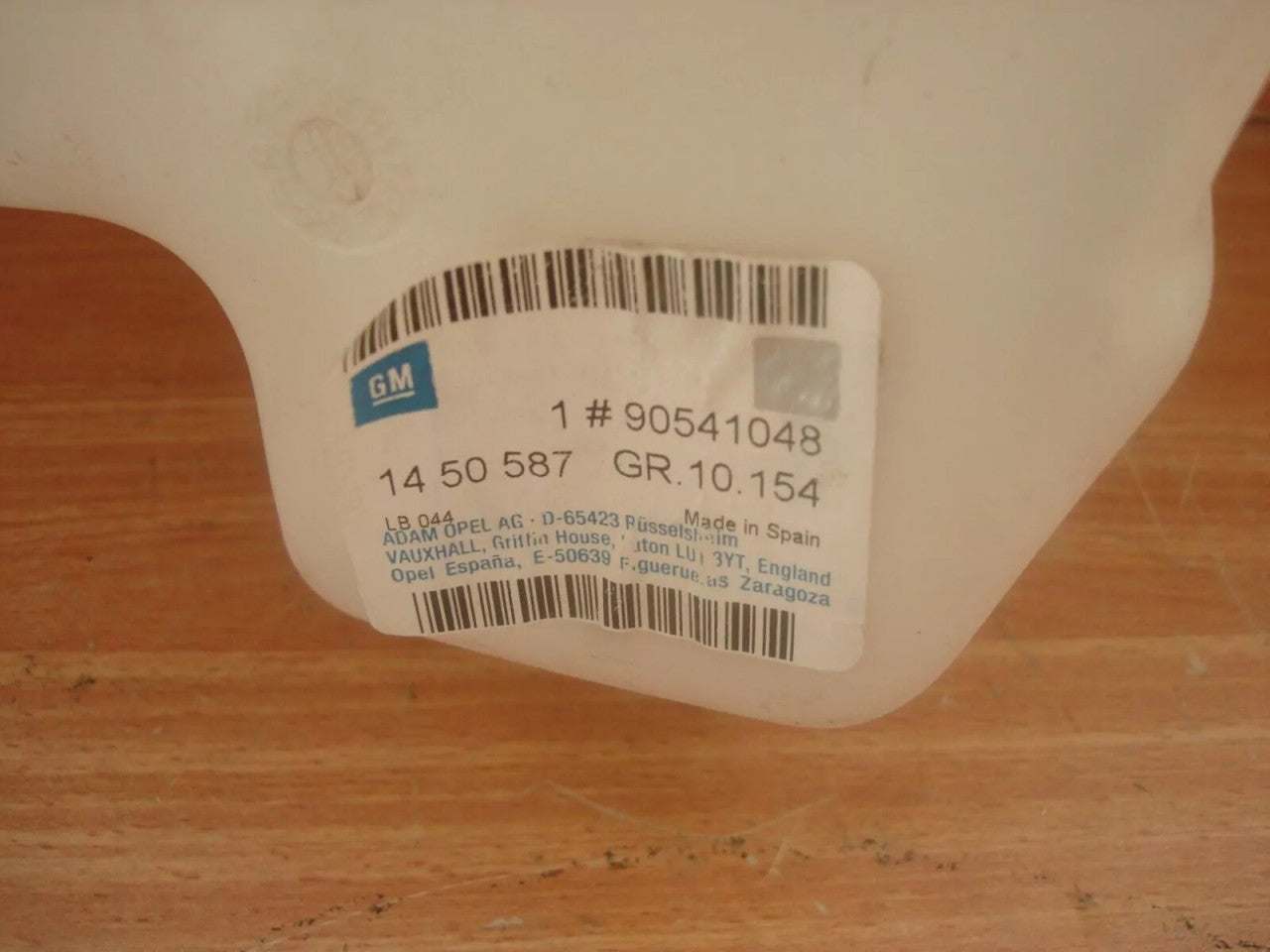 Windshield Washer Reservoir fits Opel Vauxhall Vectra B 90541048 Genuine View Rear