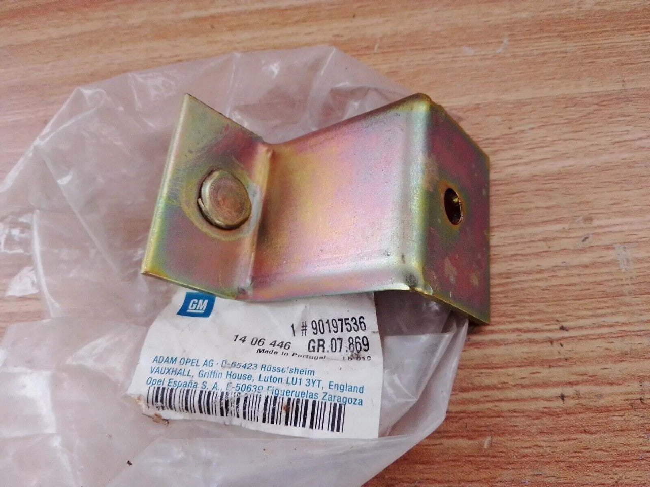 2x Rear Bumper Bracket fits Opel Vauxhall Kadett E Combo Max 90197536 Genuine View Front