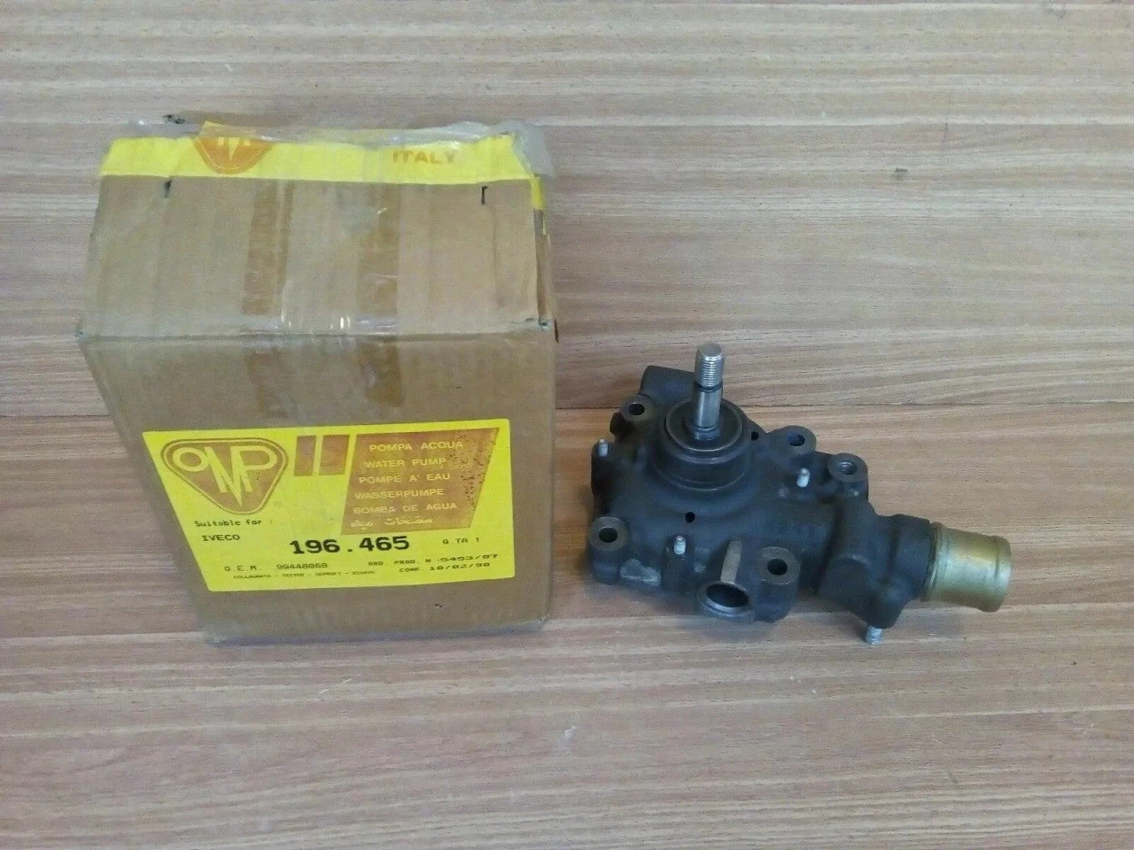 Water Pump fits Iveco Daily 99448068 OMP-196-465 View Front