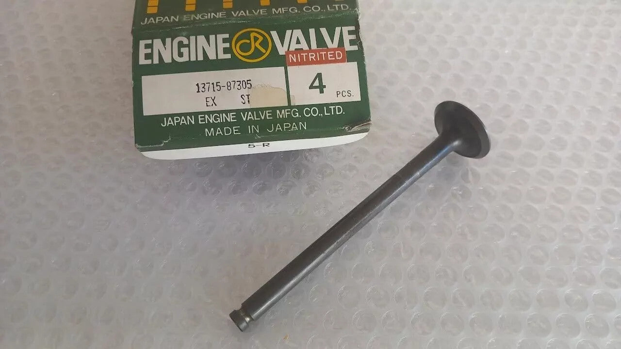 4x Exhaust Valves fits Daihatsu Delta DV2# DV3# DG engine 1969-1977 13715-87305 View Front