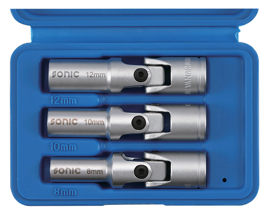 Glow plug socket set 3/8", 3 pcs.