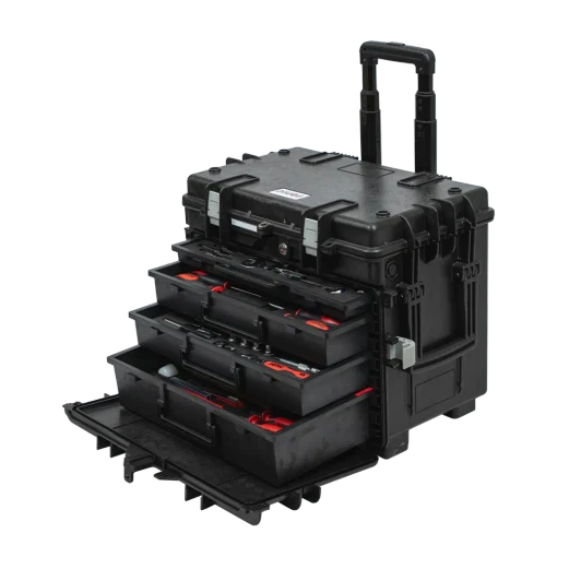 Automotive toolset with mobile toolcase, 124-PCS