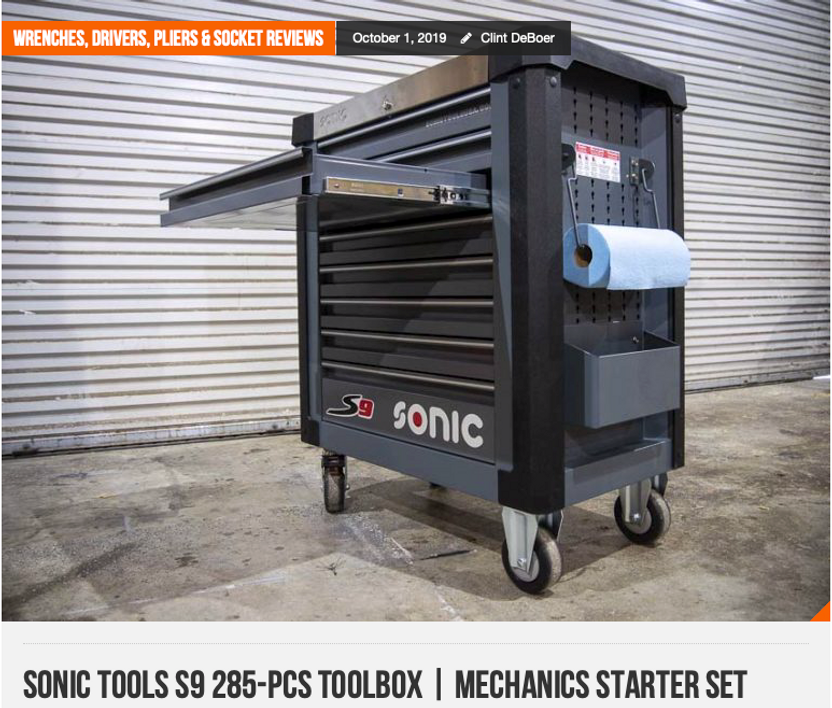 Pro Tool Reviews Raves About Sonic S9 Toolbox + Tools Pro Tool Reviews Raves About Sonic S9 Toolbox + Tools