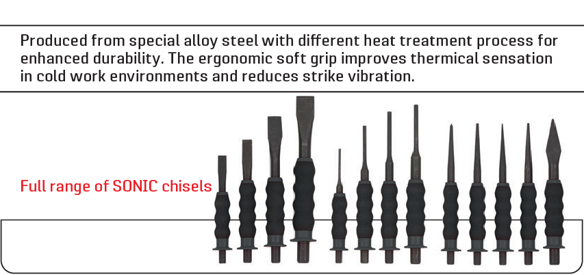 full range of sonic chisels