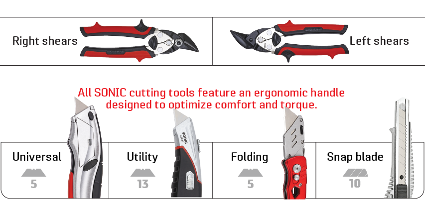 multiple types of cutting tools available