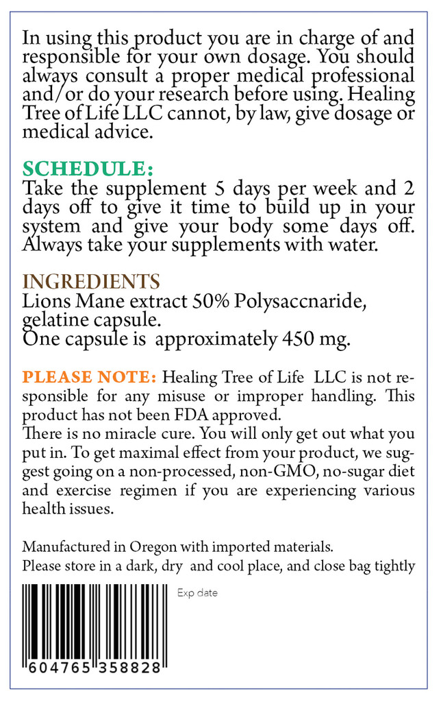 Lion's Mane extract - 60 capsules