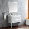 023 Series 36" Bathroom Vanity w/ Polymarble Basin, LED Lit Drawers and LED Mirror