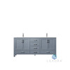 Jacques 72" Double Vanity, White Carrara Marble Top, White Square Sinks and No Mirror