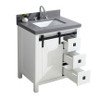 Marsyas Veluti 30" Single Vanity, Grey Quartz Top, White Square Sink and No Mirror