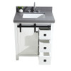 Marsyas Veluti 30" Single Vanity, Grey Quartz Top, White Square Sink and No Mirror