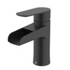 Cascata Nera Stainless Steel Single Hole Waterfall Bathroom Faucet, LFS1062MB - Matte Black
