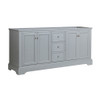 Windsor 72" Gray Textured Traditional Double Sink Bathroom Cabinet