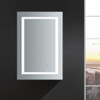 Spazio 24" Wide x 36" Tall Bathroom Medicine Cabinet w/ LED Lighting & Defogger - Left