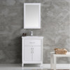 Cambridge 24" White Traditional Bathroom Vanity w/ Mirror