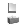 Lucera 30" Gray Wall Hung Undermount Sink Modern Bathroom Vanity w/ Medicine Cabinet Lucera 30" Gray Wall Hung Undermount Sink Modern Bathroom Vanity w/ Medicine Cabinet