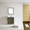 Marsyas 30" Single Vanity, White Quartz Top, White Square Sink and 28" Mirror w/ Faucet